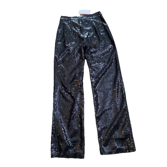 Q2 black sequence pants Women’s Size Medium Lined Pants - Picture 2 of 3